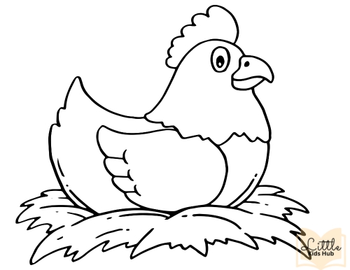 Chicken Coloring Page