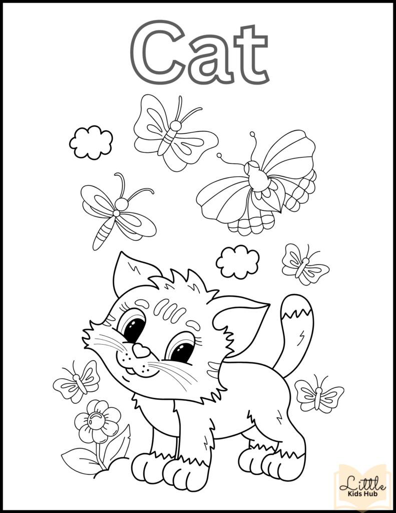 Coloring page cat