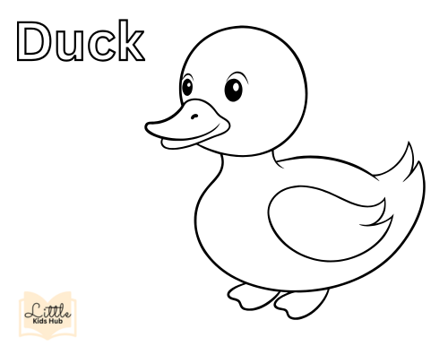 Duck coloring page