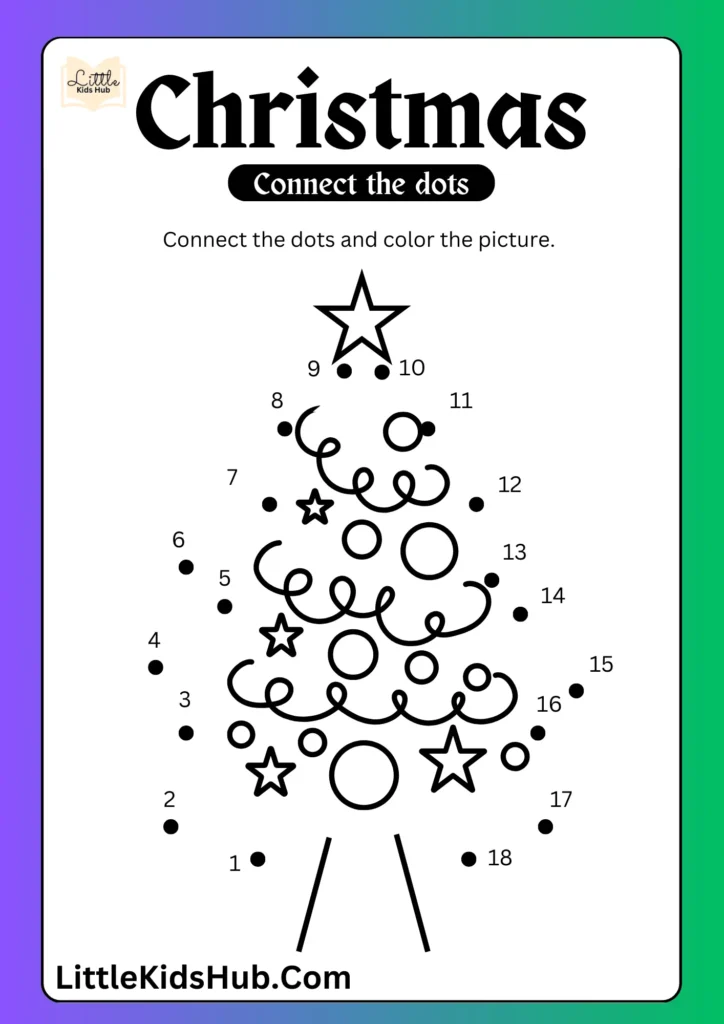 Christmas tree color by number