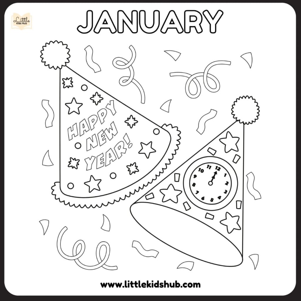 Cute January Coloring Pages