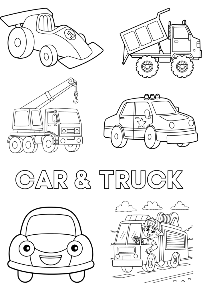 Cars & Trucks Coloring Pages