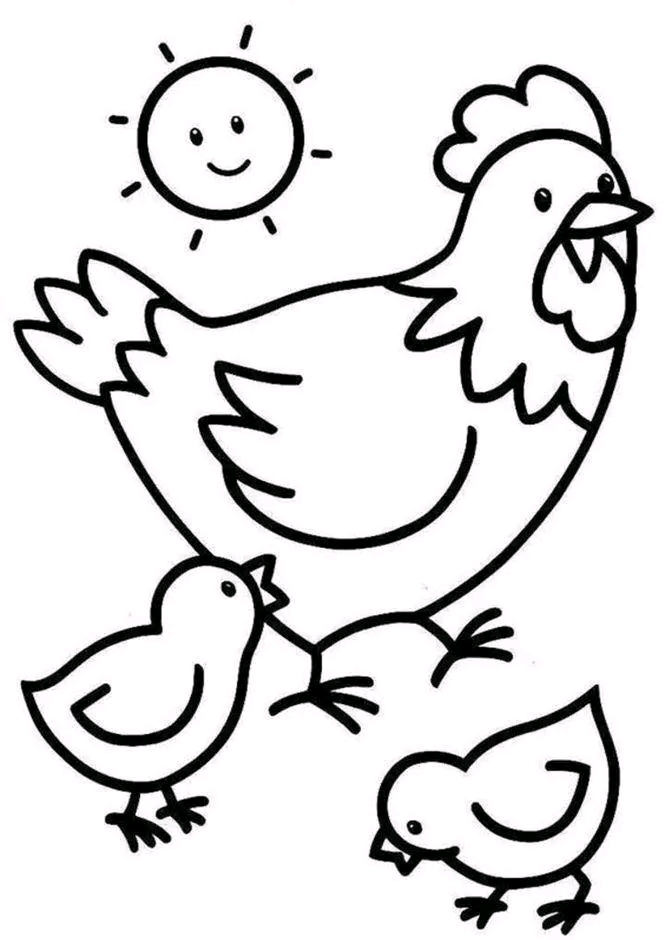 Chicken Coloring Page