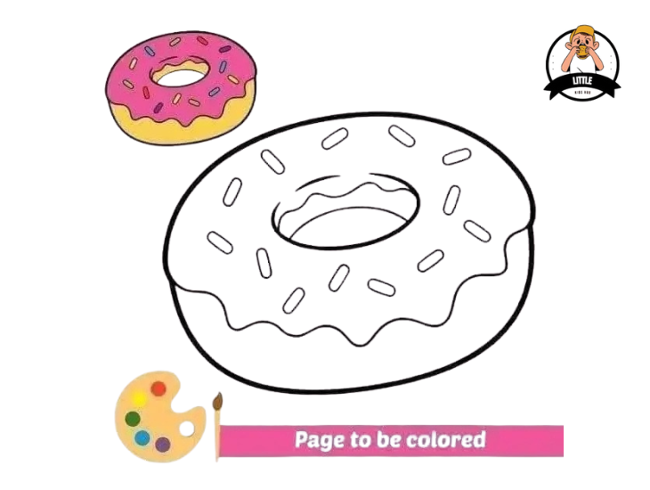 Donut Delight Coloring Page