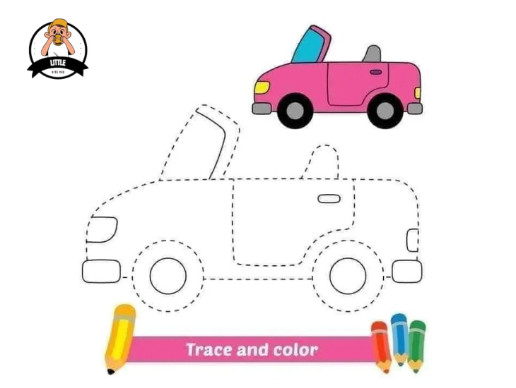 Trace and Color Activity for Kids