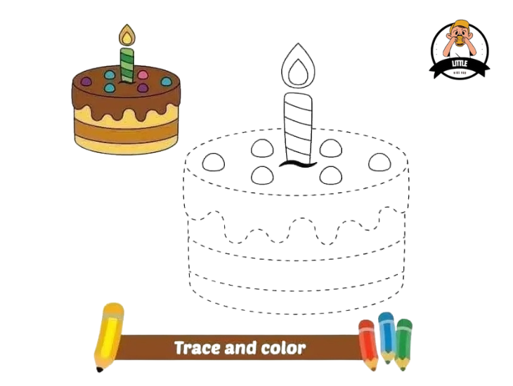 Cake Coloring Page